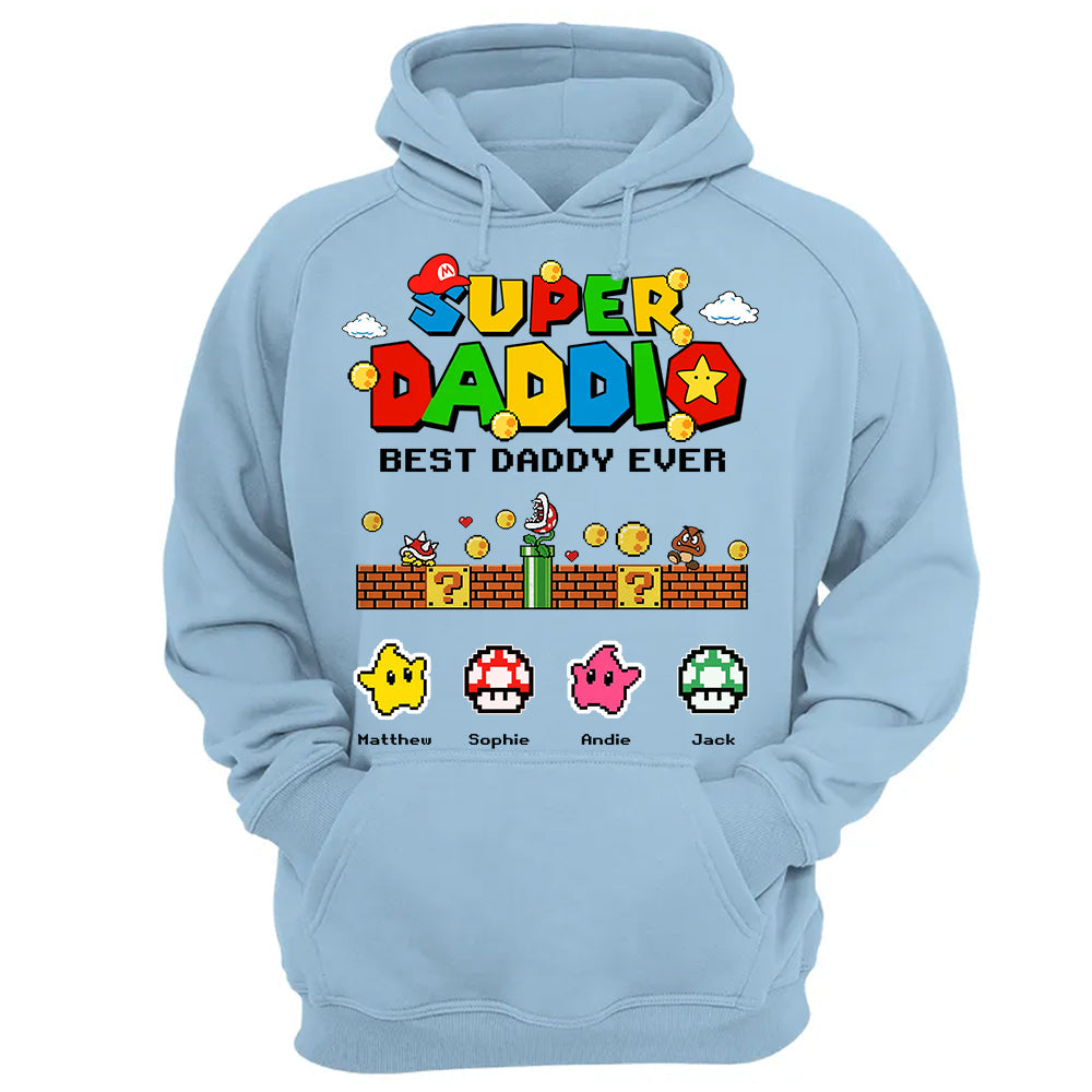 Personalized Super Daddio Shirt, Best Daddy Ever, Gift For Father's Day L0411 Hv01
