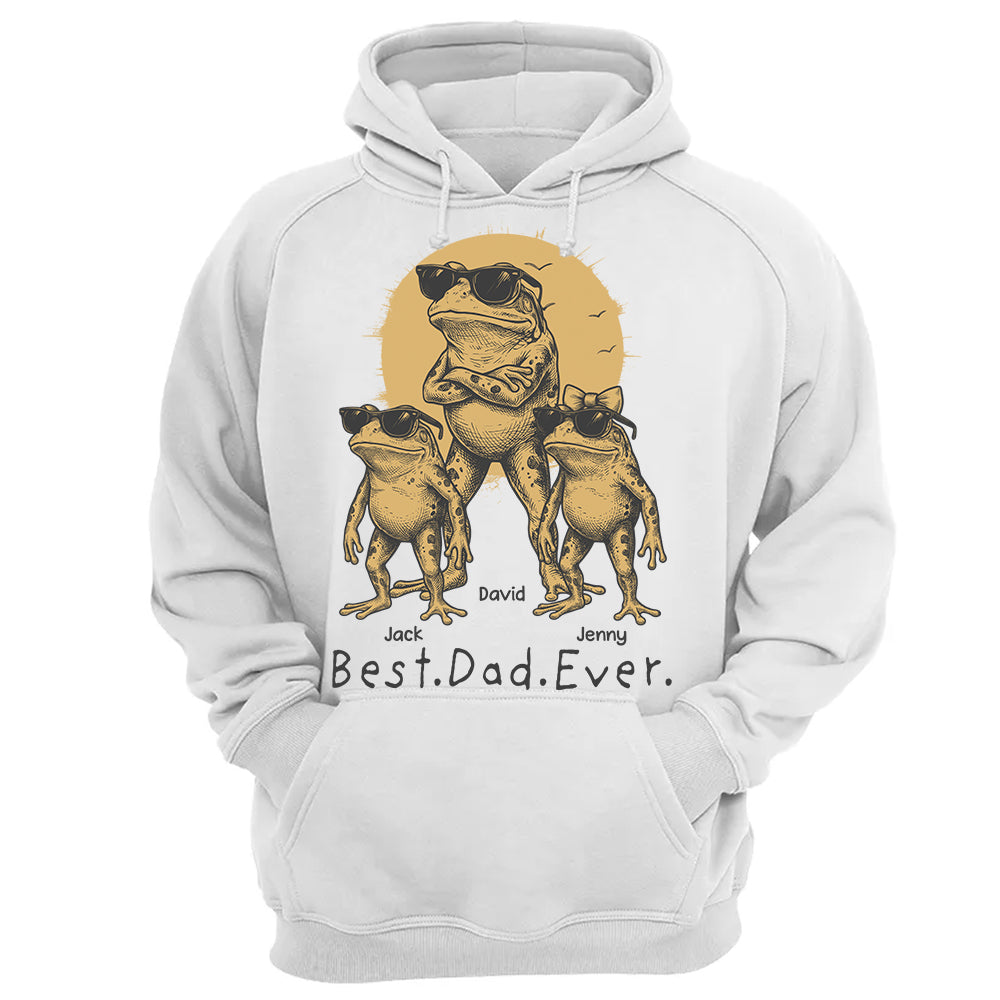 Best Dad Ever Dad Frog, Personalized T-Shirt Father Day, Gifts for Dad Husband, Funny Papa Tshirt Cool Daddy Frog Tee MI209 Hv01