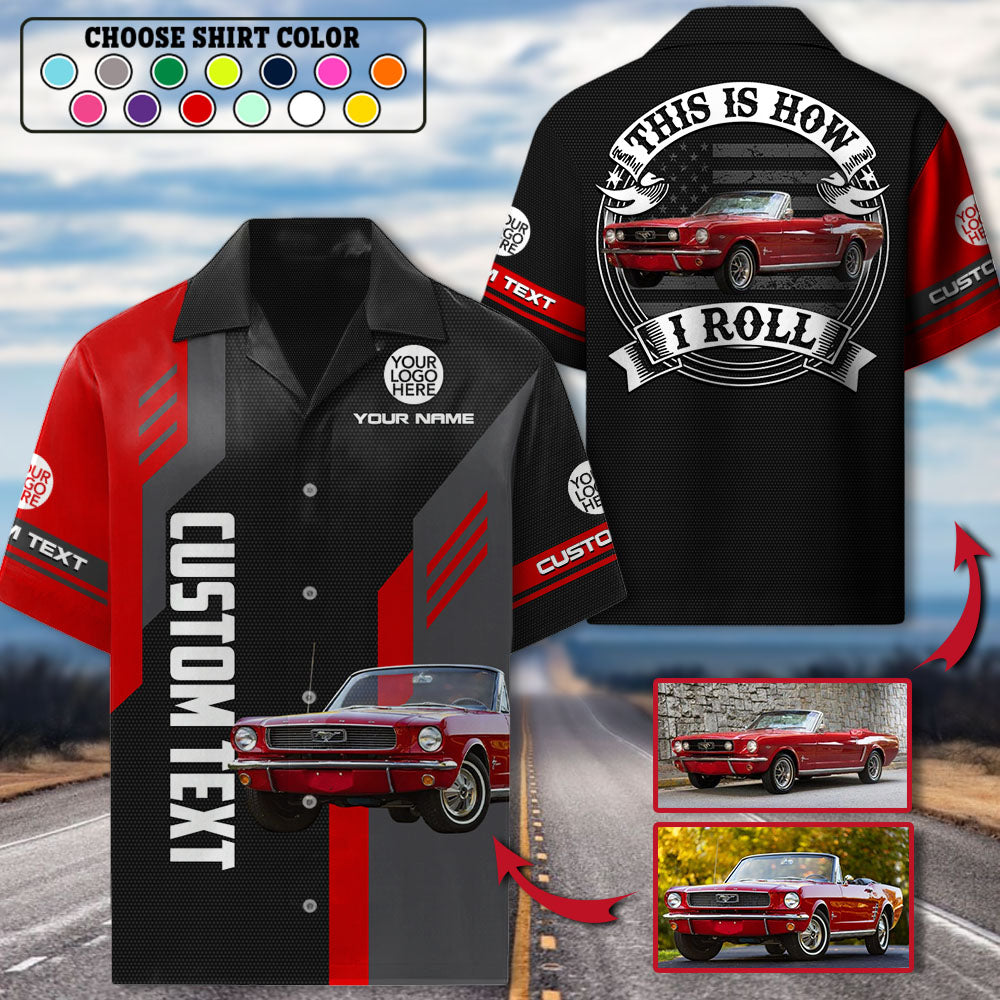 Custom Photo Car Shirt, Personalized Name Car Shirt, Gift for Father's Day A2110