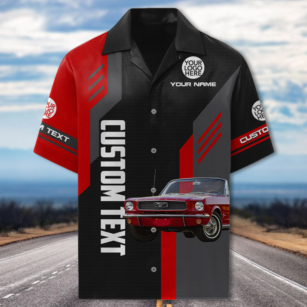 Custom Photo Car Shirt, Personalized Name Car Shirt, Gift for Father's Day A2110