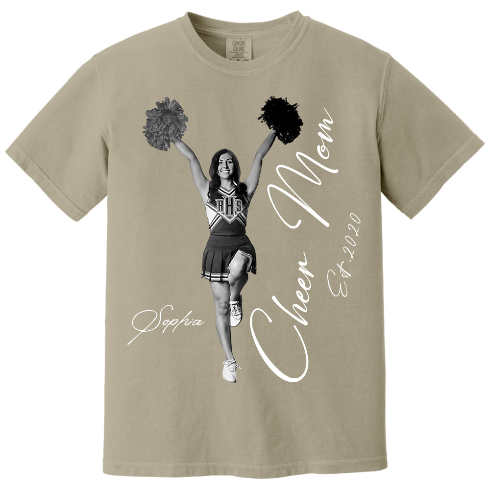 Cheer Mom -I'll Always Be Your Biggest Fan - Washed Tee Retro Bootleg Shirt For Cheerleading Vr2 Na02 Li29