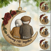 From Our First Kiss Till Our Last Breath Persionalized Custom 1 Layered Wood Couple Ornament Tu24 Li29