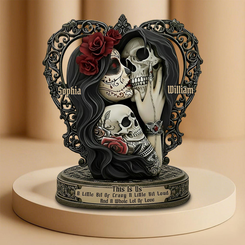 This Is Us Personalized Skull Acrylic Plaque Gift For Couple Li29