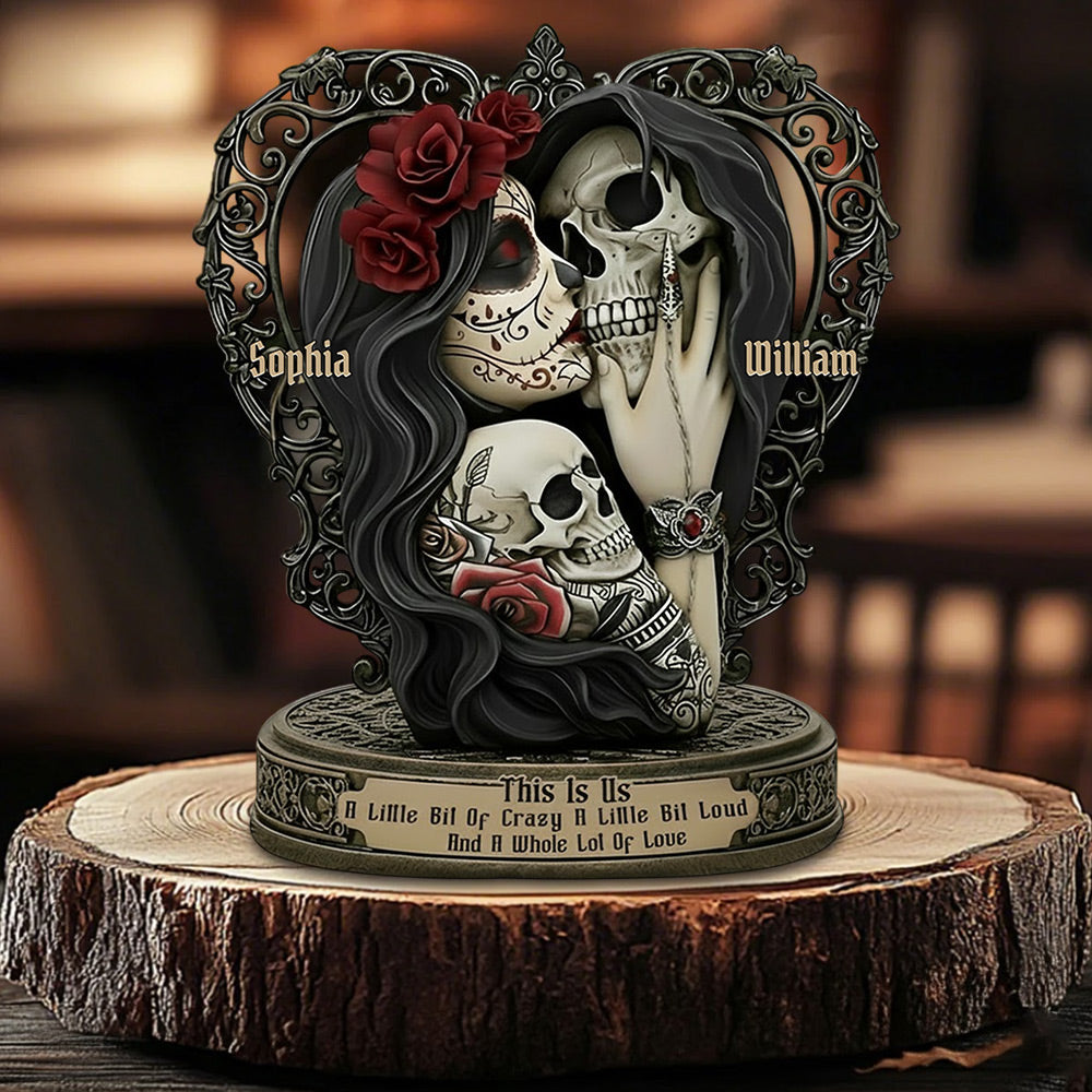 This Is Us Personalized Skull Acrylic Plaque Gift For Couple Li29