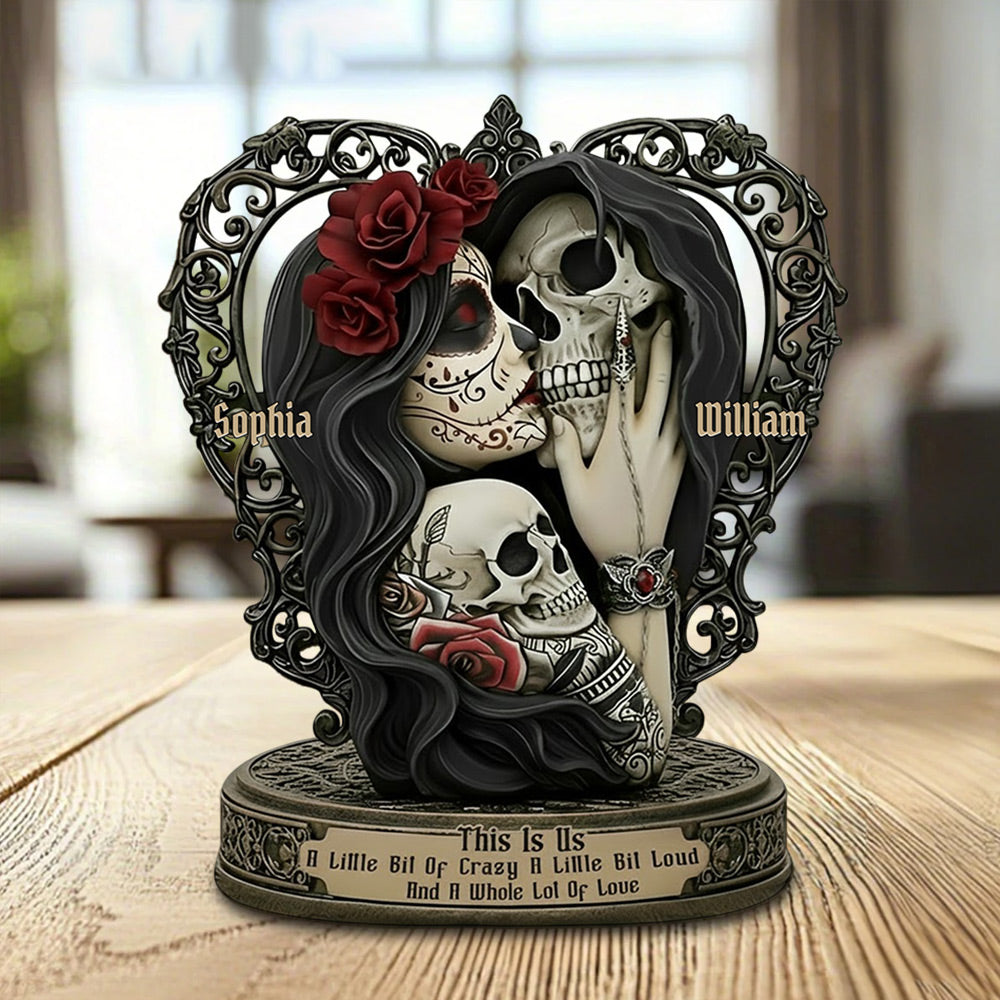 This Is Us Personalized Skull Acrylic Plaque Gift For Couple Li29