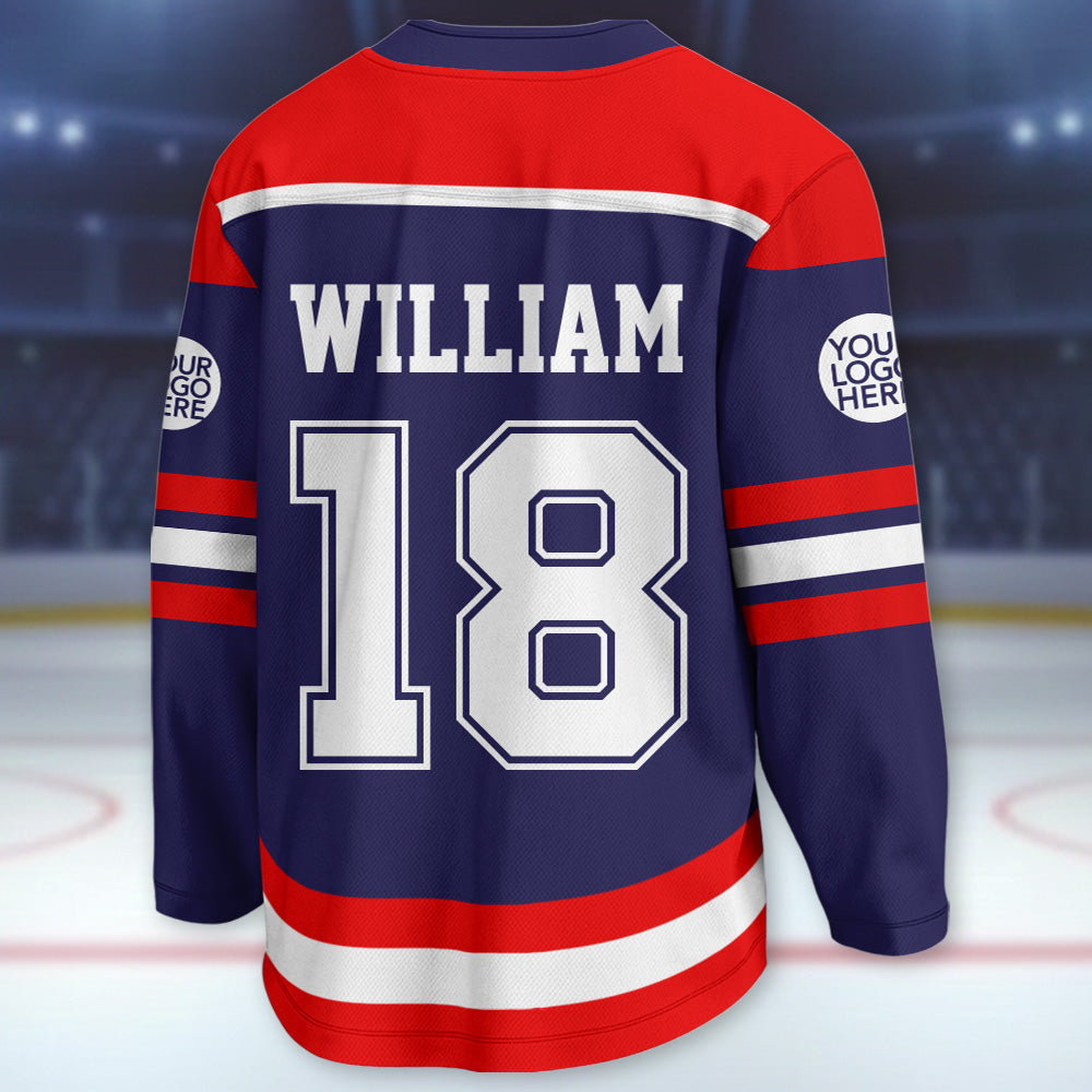 Custom Photo Ice Hockey Jersey Shirt For Ice Hockey Family Game Day Shirt T24