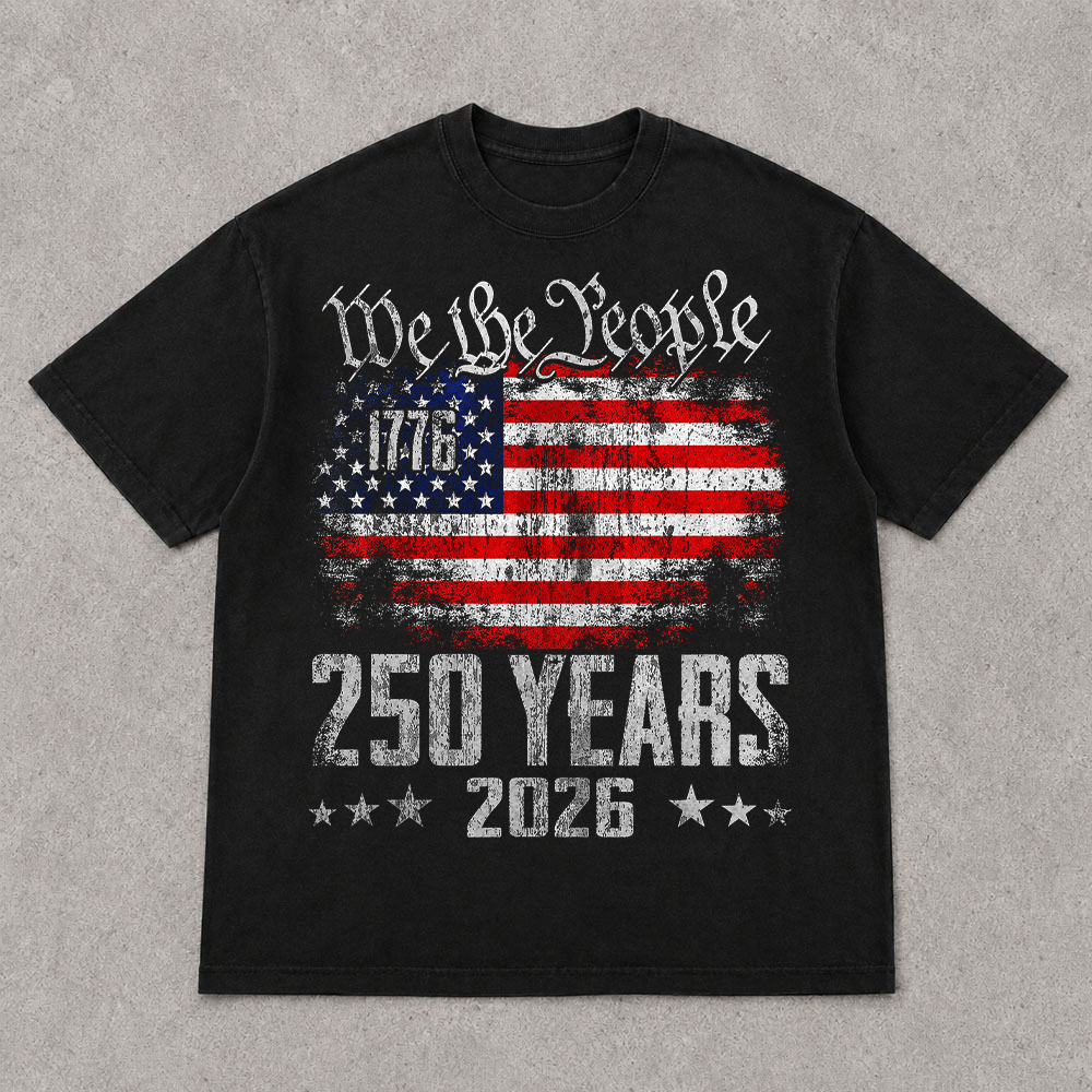 USA 250th Anniversary T-Shirt, America 250 Years 1776-2026 Fourth of July Tee Hv01