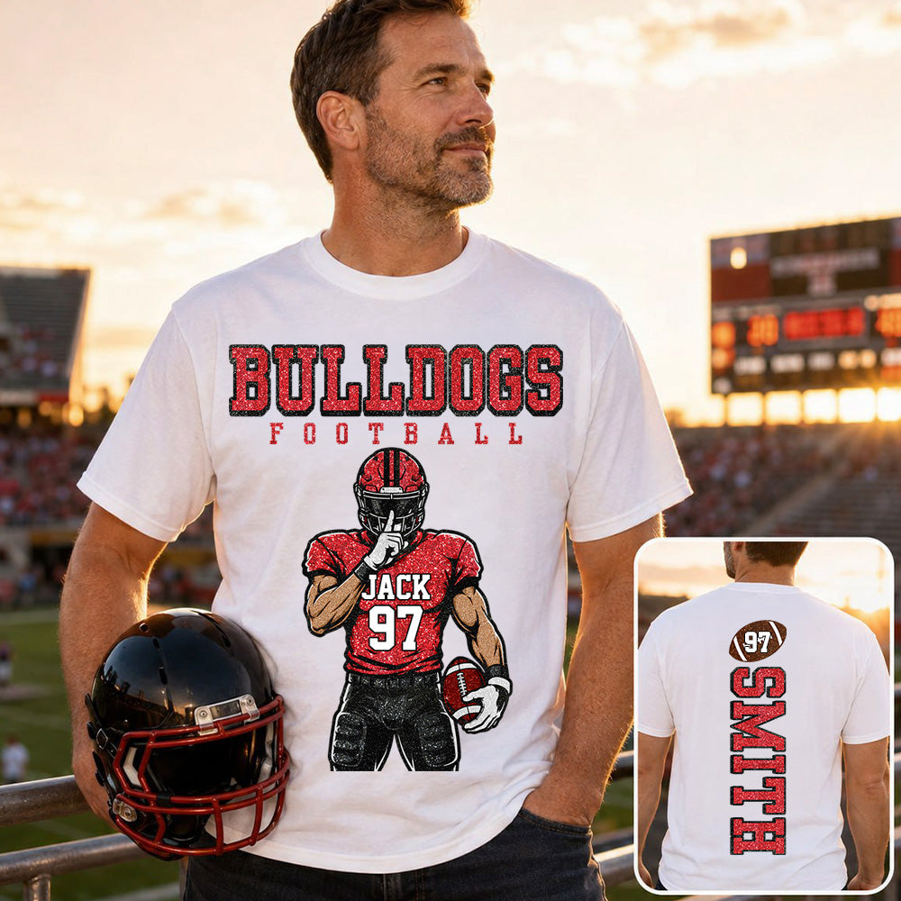 Personalized American Football Mom Shirt - Football GameDay Custom Shirt For Mom, Dad Na02 T24