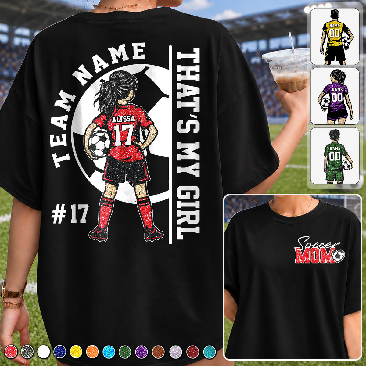 Personalized That’s My Girl Soccer Shirt, Custom Player Name & Number T-Shirt, Soccer Mom Gift Na02 Hv01 DH09