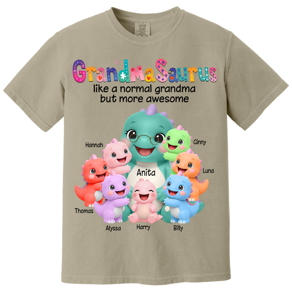 Grandmasaurus Like A Normal Grandma But More Awesome, Grandmasaurus And Grandkids, Custom Shirt Gift For Grandma, Gift for Grandma Tshirt Sweatshirt MI209 Li29