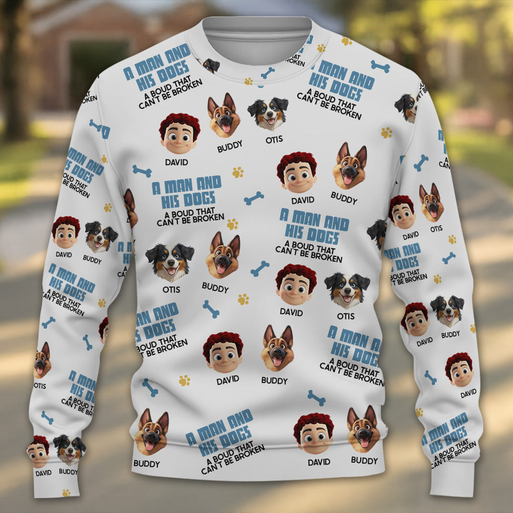 A Girl & Her Dog A Bond That Can't Be Broken - Custom Cute Face Version - Personalized Shirt - Gift For Dog Lover T1807 Pt99