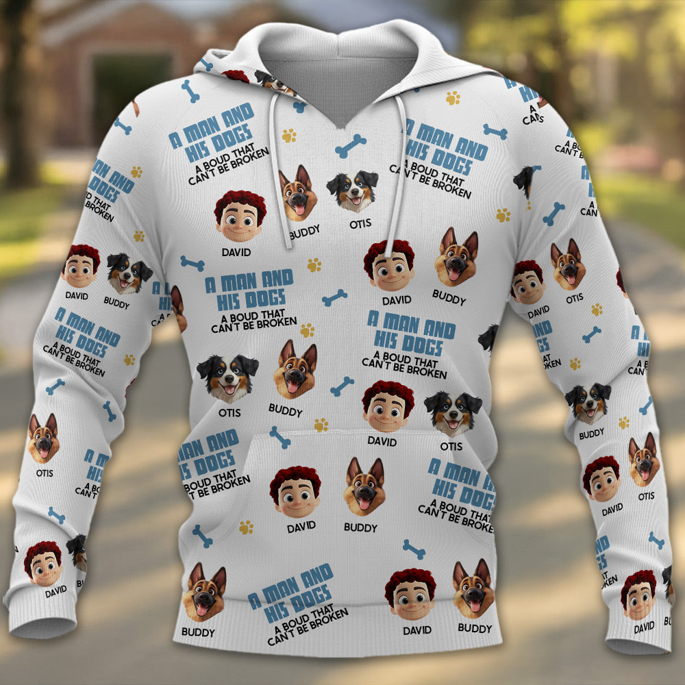 A Girl & Her Dog A Bond That Can't Be Broken - Custom Cute Face Version - Personalized Shirt - Gift For Dog Lover T1807 Pt99