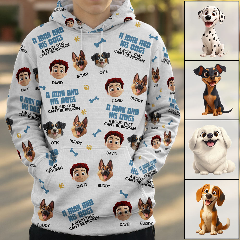 A Girl & Her Dog A Bond That Can't Be Broken - Custom Cute Face Version - Personalized Shirt - Gift For Dog Lover T1807 Pt99