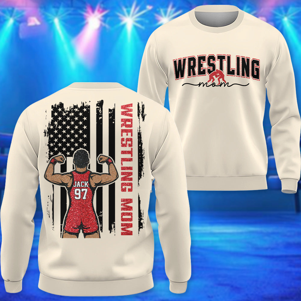 Wrestling Mom - My Heart Is On That Mat Personalized Shirt For Wrestling Family T1807