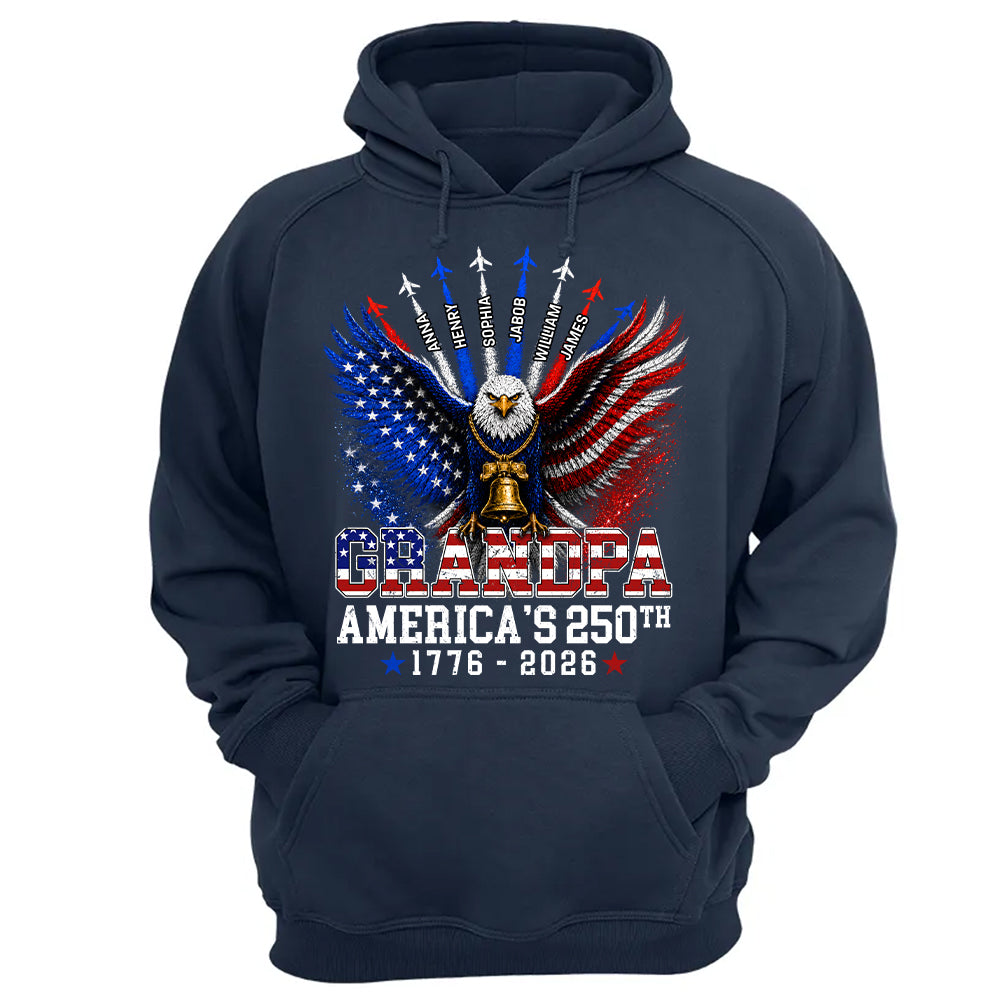 Grandpa America's 250th Anniversary - Personalized Shirt - Patriotic Gift For Dad, Grandpa T1807 Hv01