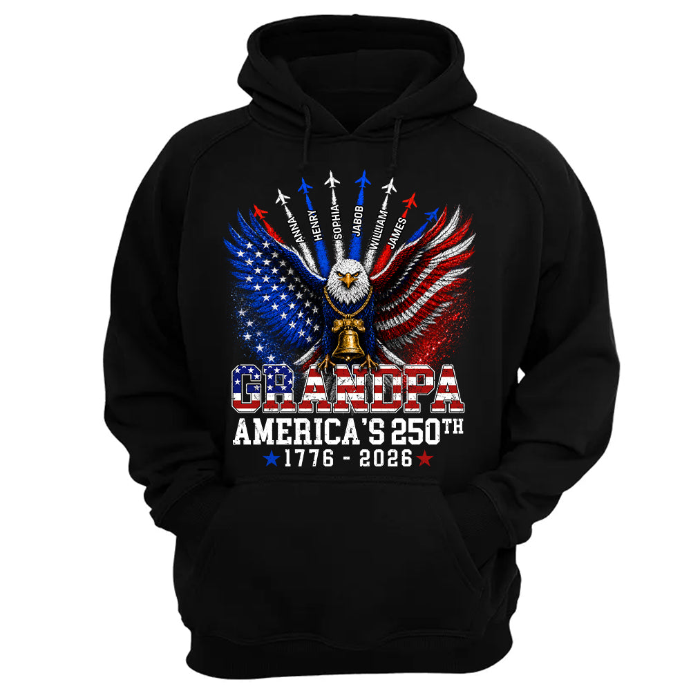 Grandpa America's 250th Anniversary - Personalized Shirt - Patriotic Gift For Dad, Grandpa T1807 Hv01
