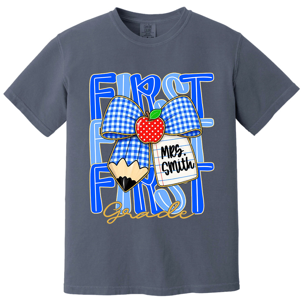 Custom Teacher Grade Shirt, Personalized Teacher Name Tee, Back To School Teacher Team Shirt T24