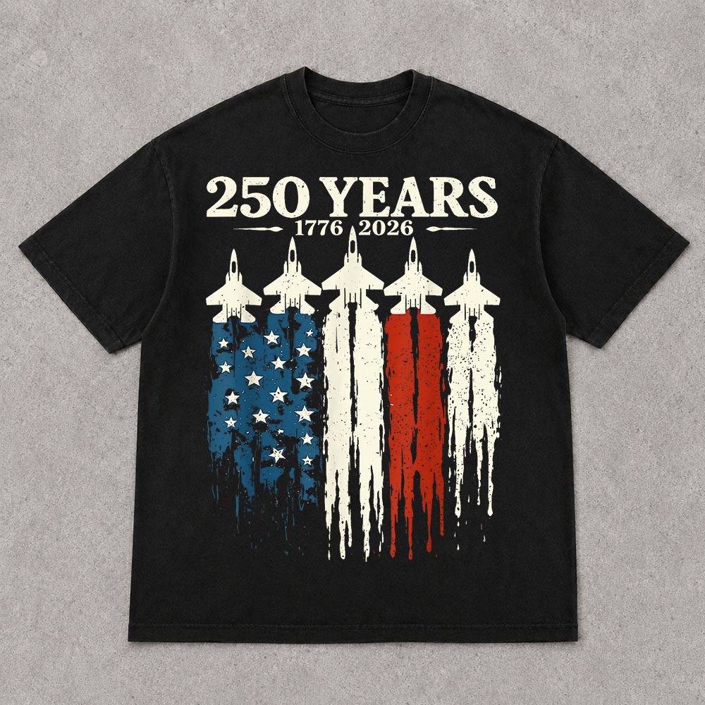 America 250 Years Patriotic T-Shirt, USA 250th Anniversary Fourth of July Tee Hv01