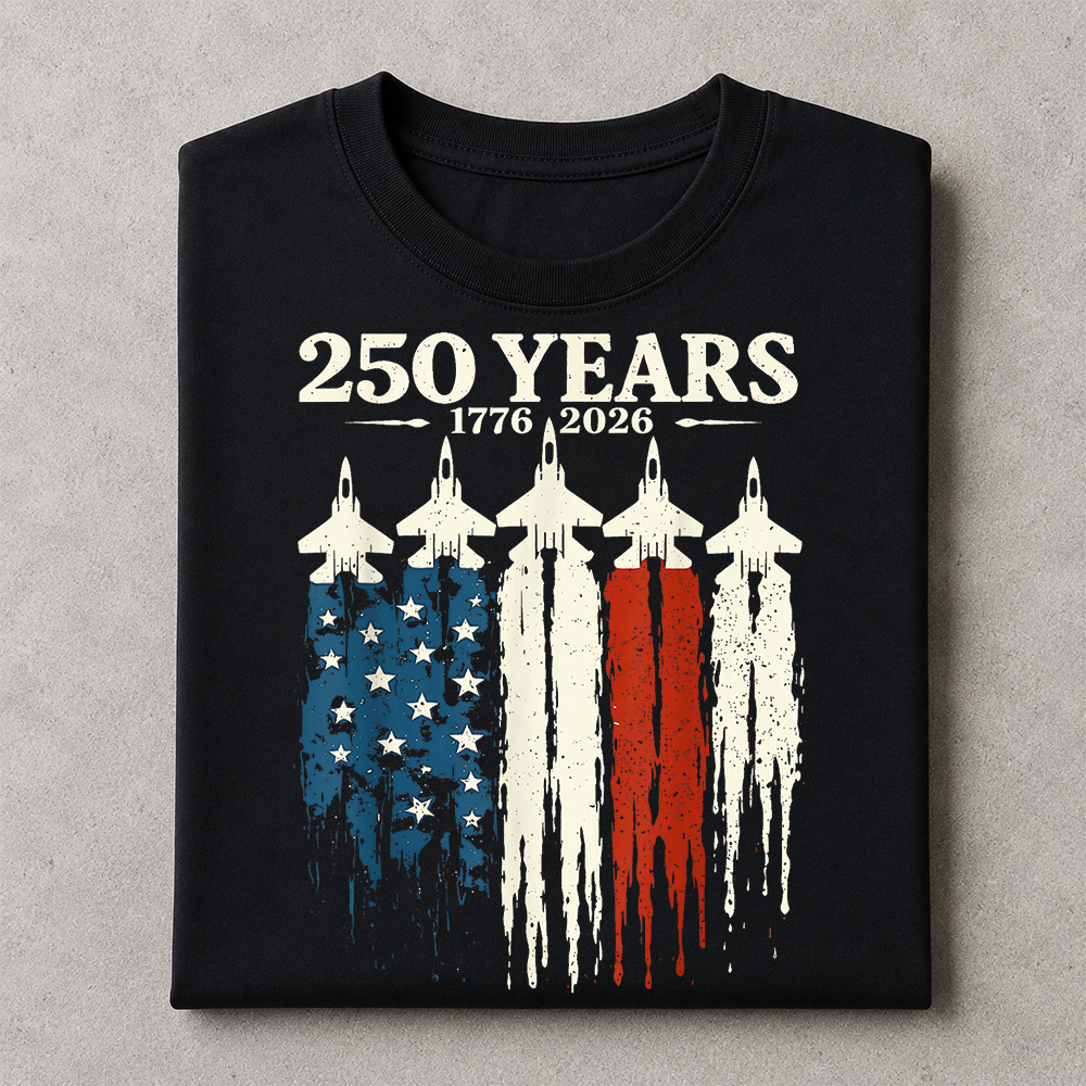 America 250 Years Patriotic T-Shirt, USA 250th Anniversary Fourth of July Tee Hv01