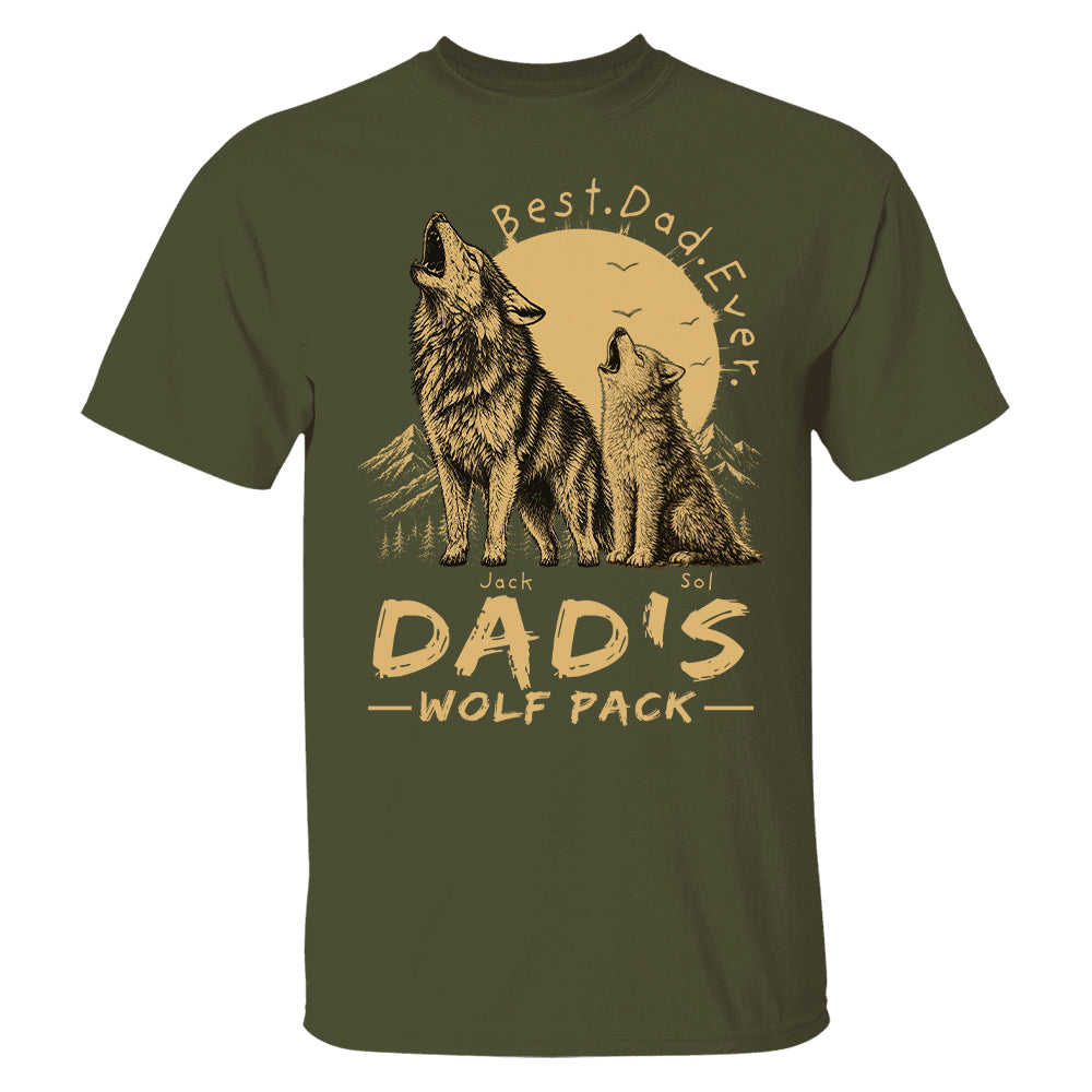 Dad's Wolf Pack Best Dad Ever Personalized Shirt Father's Day Gifts For Dad T1807 T24