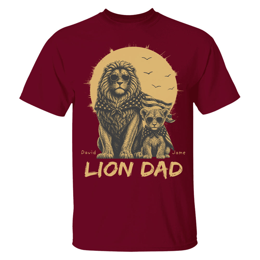 Custom Lion Dad The Man The Myth The Legend Shirt, Gift For Dad L0411 Hv01