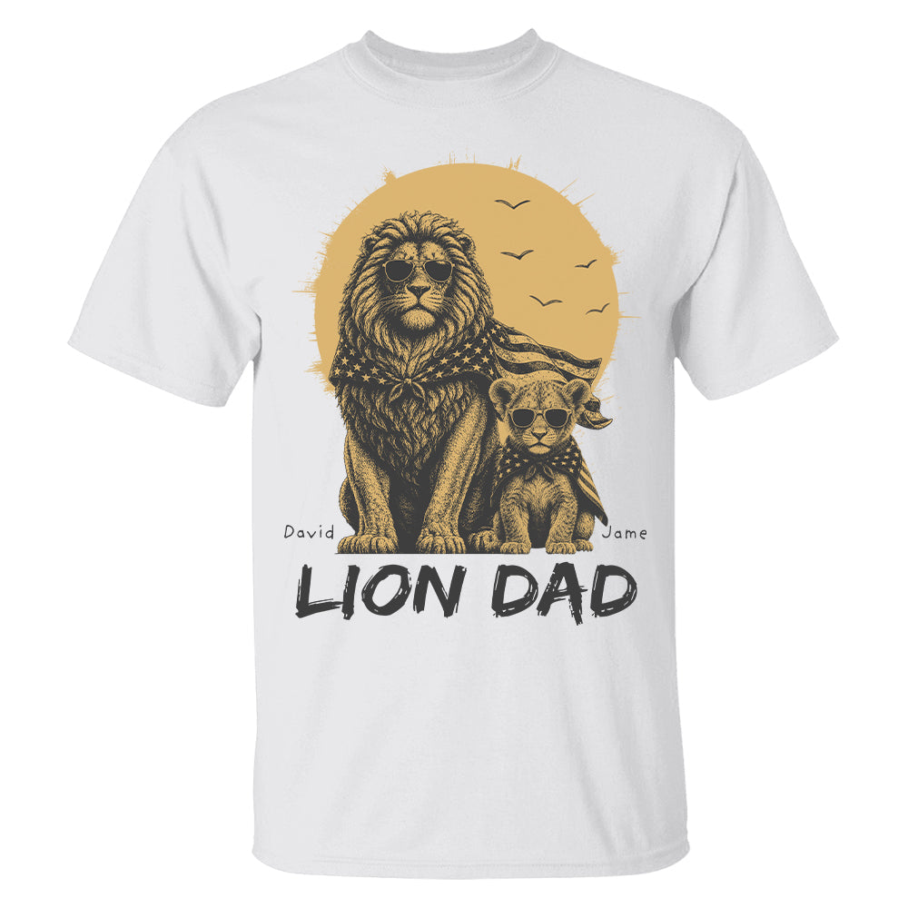 Custom Lion Dad The Man The Myth The Legend Shirt, Gift For Dad L0411 Hv01