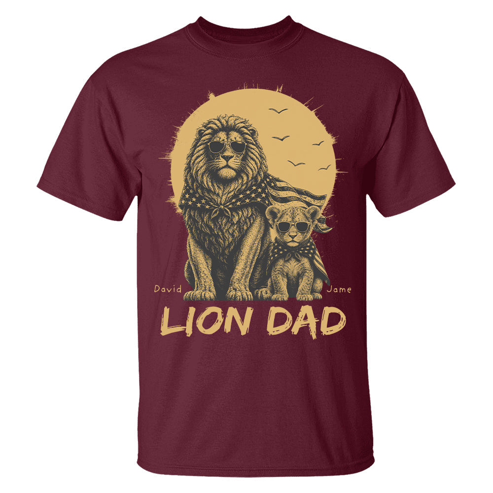 Custom Lion Dad The Man The Myth The Legend Shirt, Gift For Dad L0411 Hv01