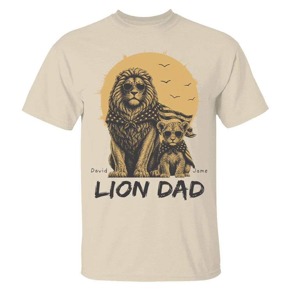 Custom Lion Dad The Man The Myth The Legend Shirt, Gift For Dad L0411 Hv01