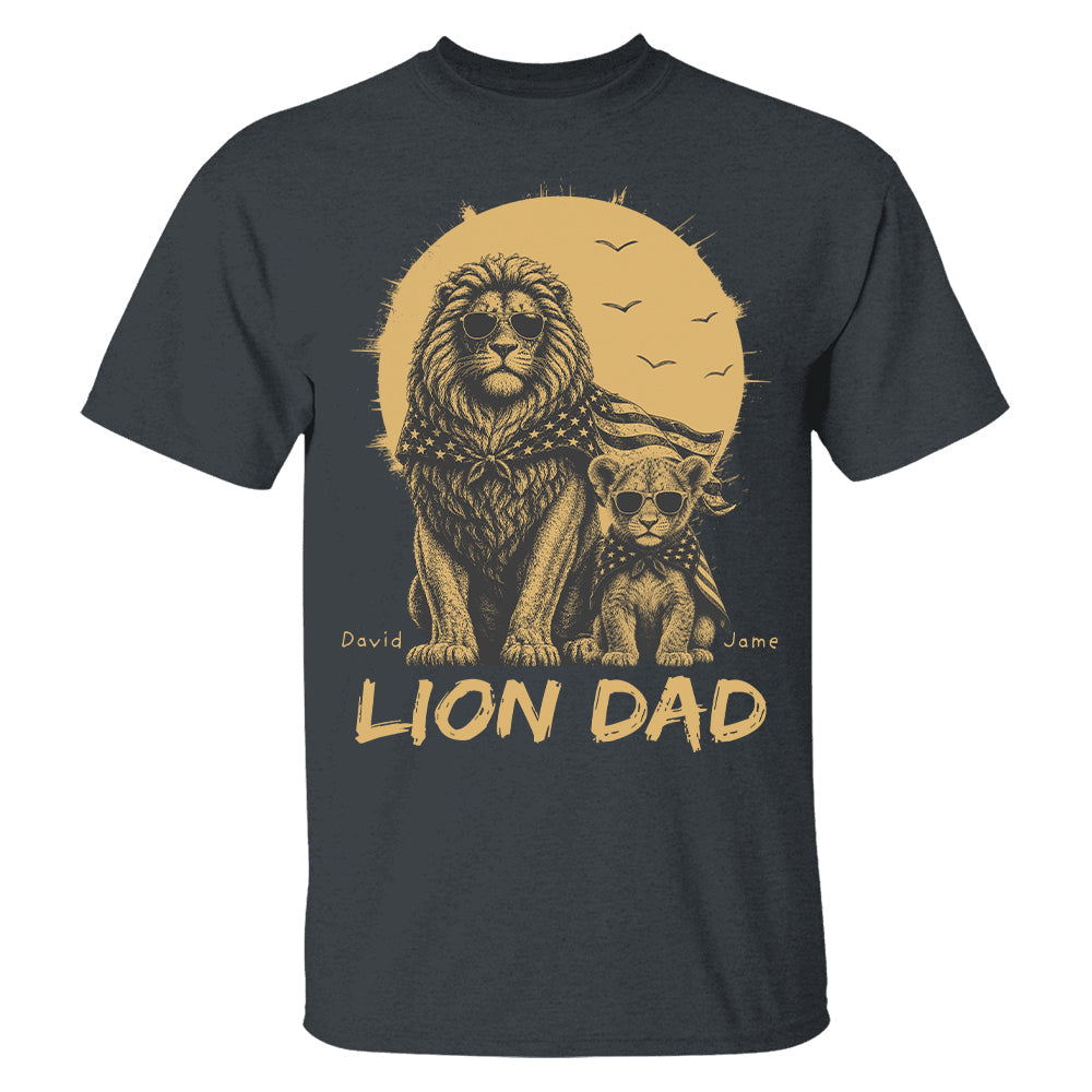 Custom Lion Dad The Man The Myth The Legend Shirt, Gift For Dad L0411 Hv01