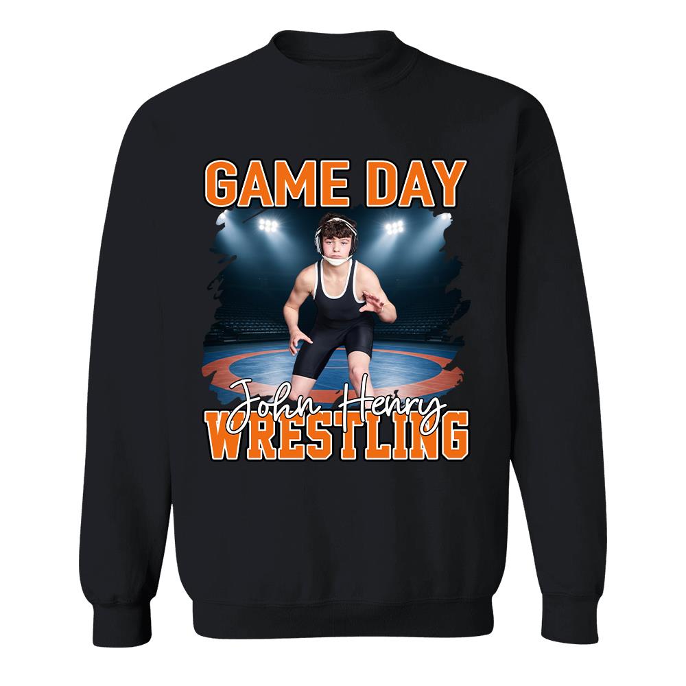 Custom Photo Wrestling Game Day Personalized Shirt Custom Name & Team Name NA04