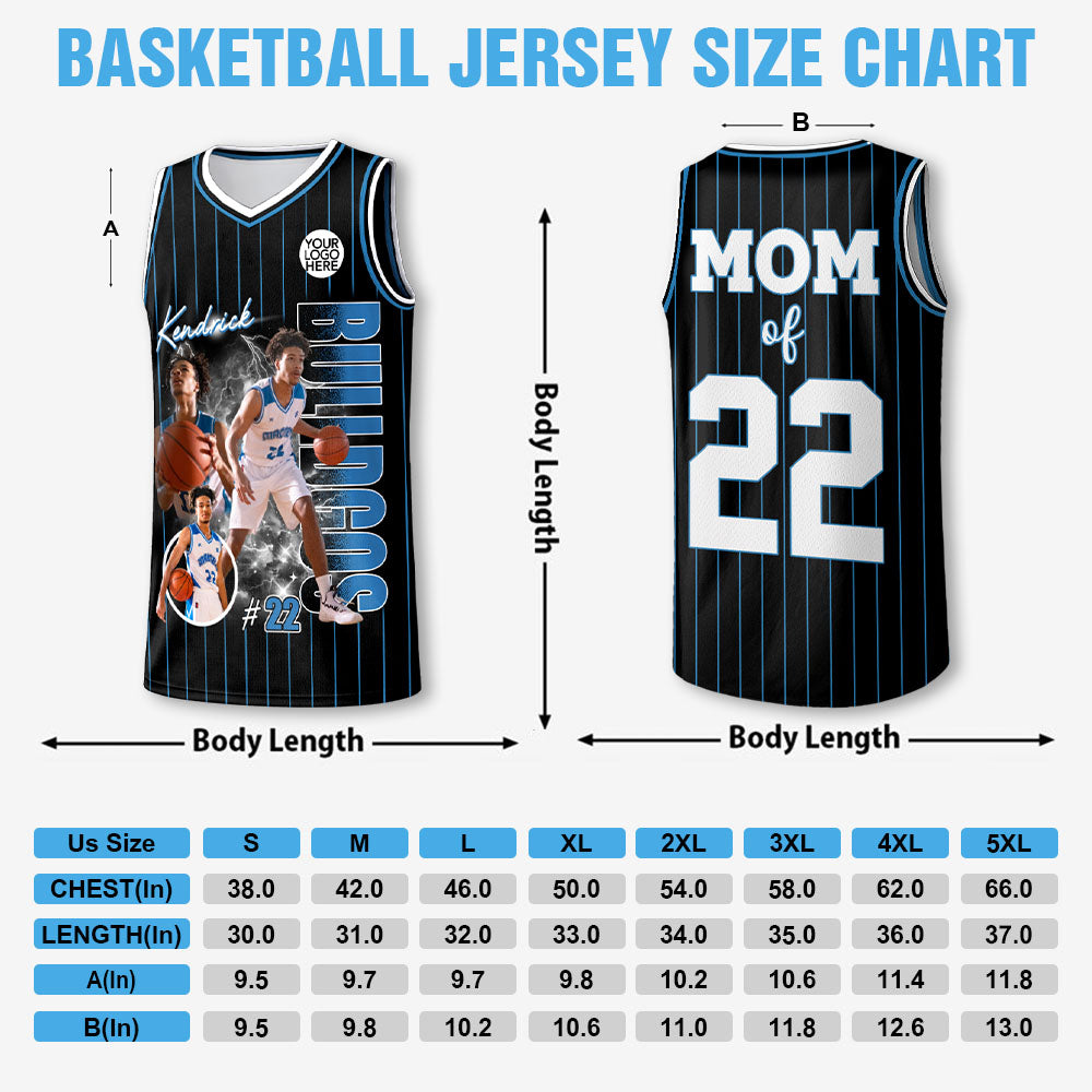 Custom Photo Basketball Player Basketball Jersey - Personalized Team Name School Name Basketball Jersey T1807