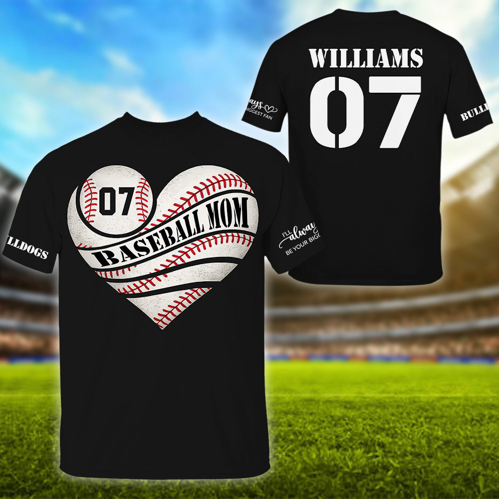 I'll Be Your Biggest Fan, Personalized Baseball Mom Shirt, Gift For Baseball Family, Baseball Lovers A2110