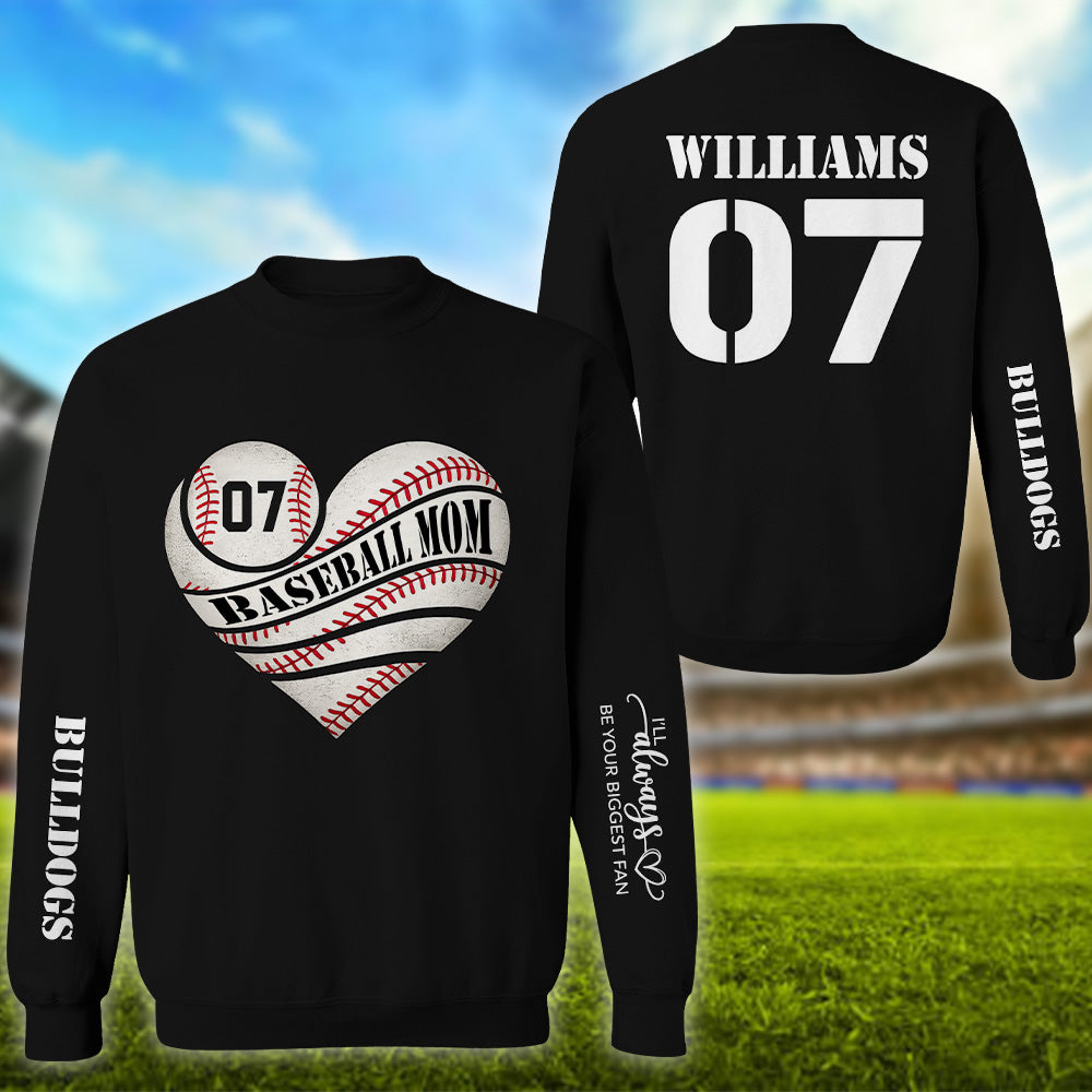 I'll Be Your Biggest Fan, Personalized Baseball Mom Shirt, Gift For Baseball Family, Baseball Lovers A2110