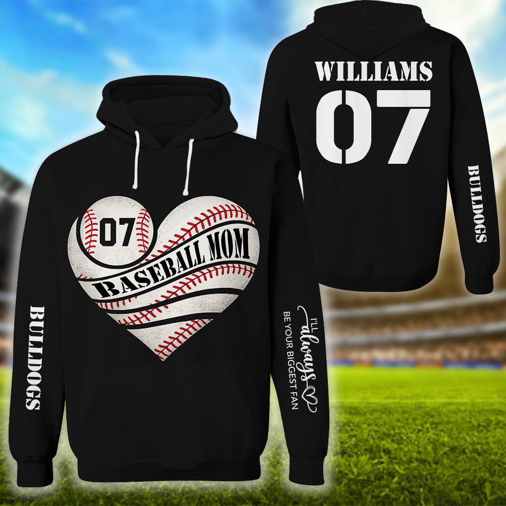 I'll Be Your Biggest Fan, Personalized Baseball Mom Shirt, Gift For Baseball Family, Baseball Lovers A2110