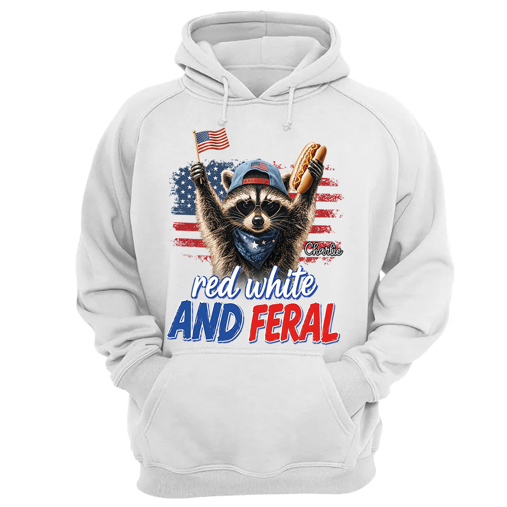 Red White And Patriotic Raccoon, Custom Photo Pet Dog Cat & Raccoon Shirt, Funny USA Animal For 250 Years Of Freedom, July 4th Gift MI209 VH01