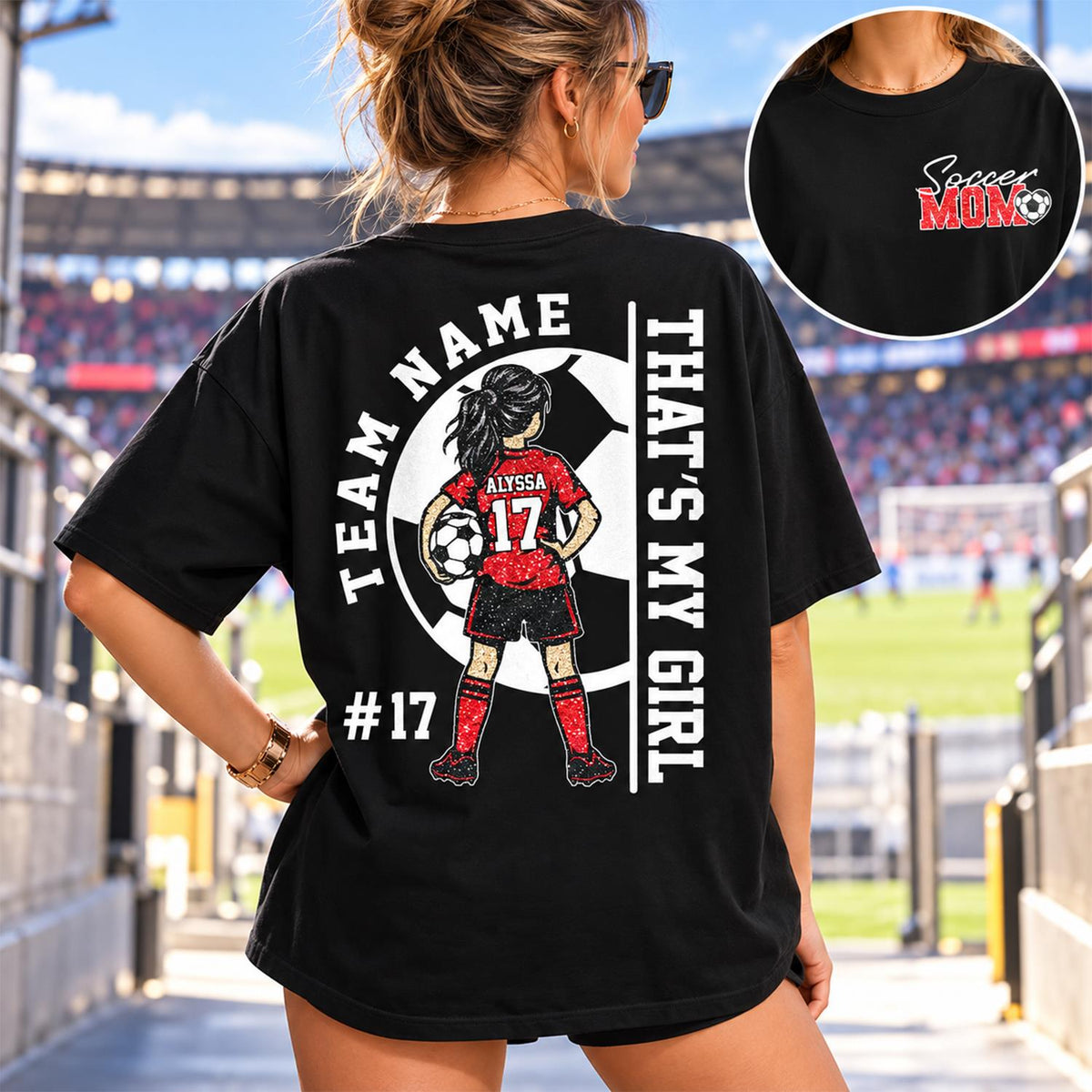 Personalized That’s My Girl Soccer Shirt, Custom Player Name & Number T-Shirt, Soccer Mom Gift Na02 Hv01 DH09