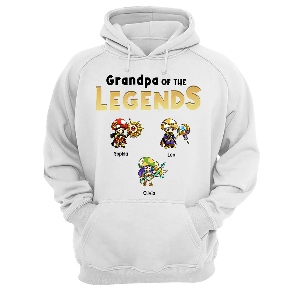 Personalized Father of the Legends Shirt, Custom Gamer Dad Tee With Kids Names, RPG Character Father's Day Gift From Kids, Gaming Papa TH23