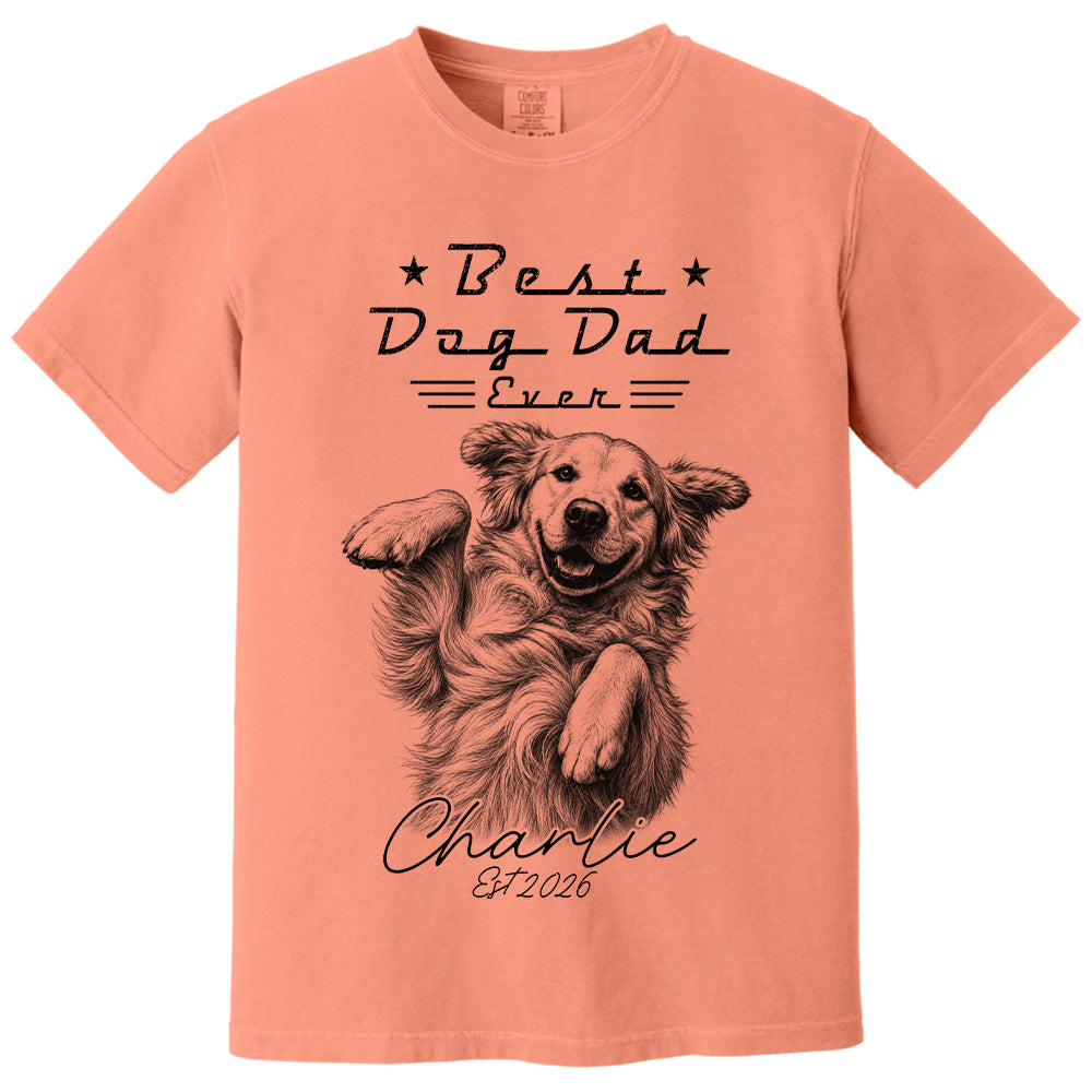 Best Dog Dad Ever, Personalized Dog Dad Shirt, Gift For Dog Lovers, Family Pet Lover Tee, Pet Lover Father's Day Gift T1807 T24