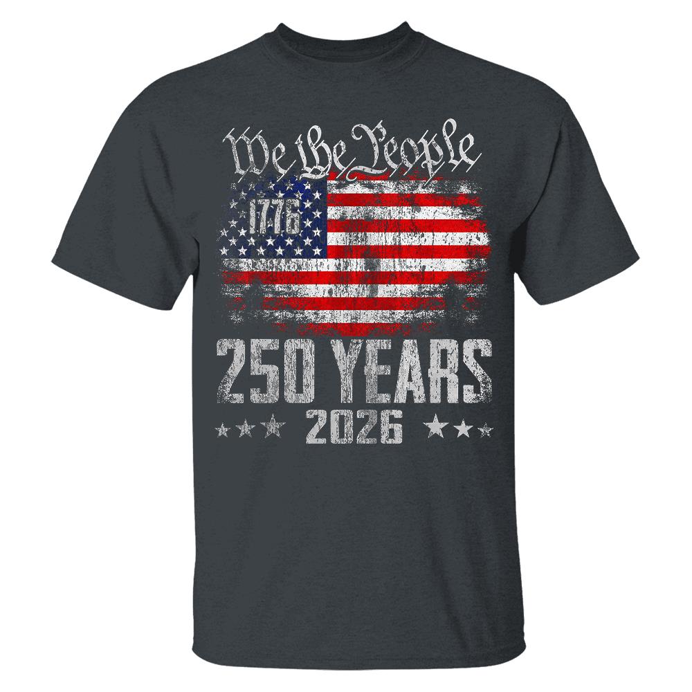 USA 250th Anniversary T-Shirt, America 250 Years 1776-2026 Fourth of July Tee Hv01