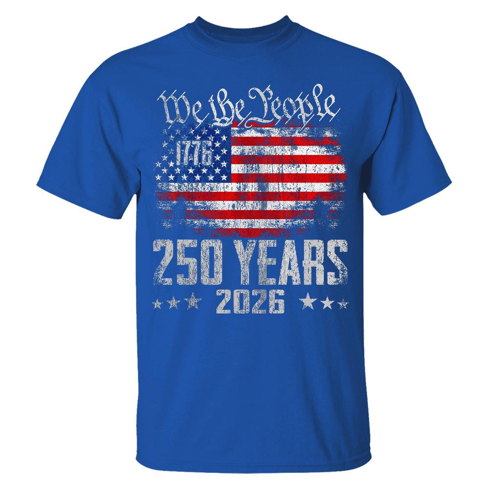 USA 250th Anniversary T-Shirt, America 250 Years 1776-2026 Fourth of July Tee Hv01