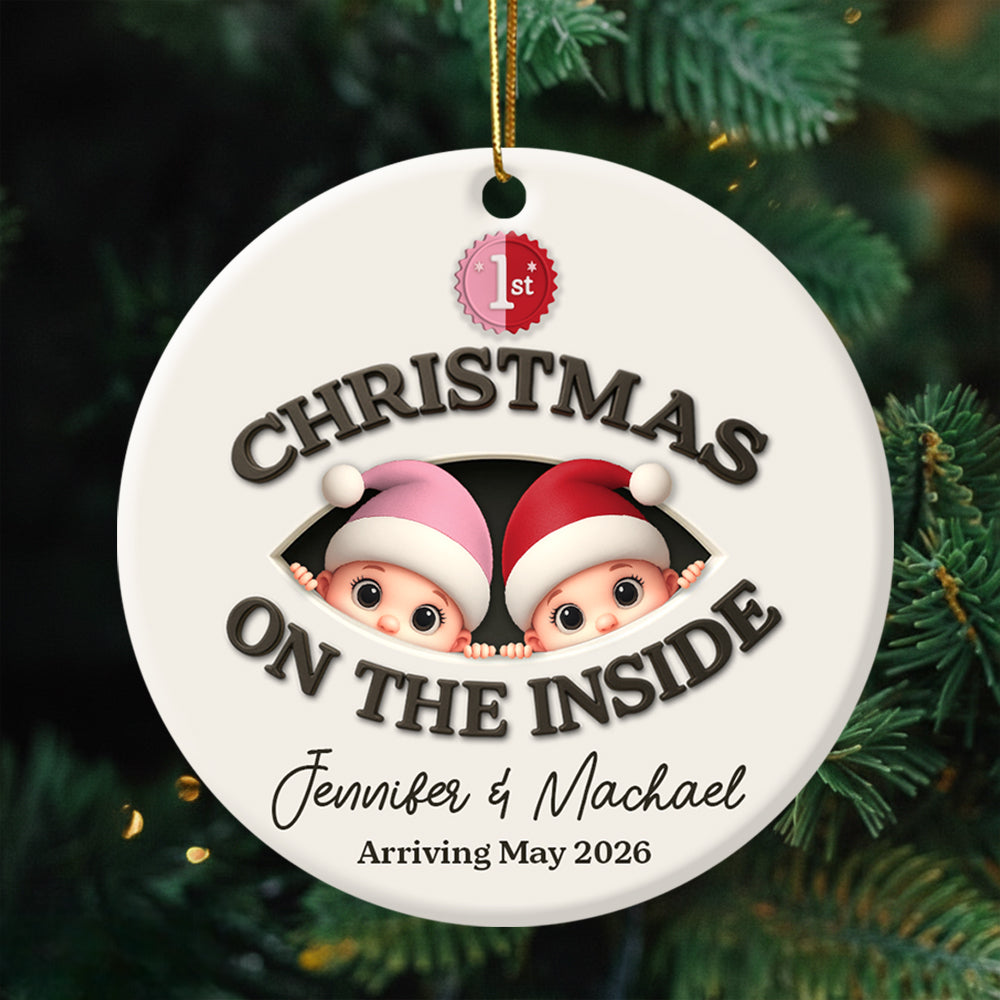 Baby's First Christmas 3D - Personalized Ornament - New Year Gift For Expecting Parents Na02