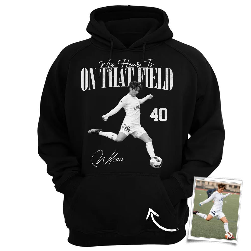 My Heart Is On That Field- Washed Tee Retro Bootleg Shirt For Soccer Vr3 Na02 Hv01