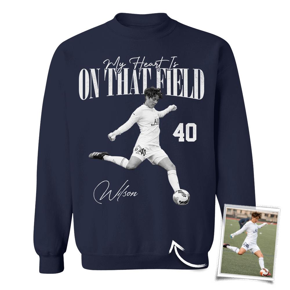 My Heart Is On That Field- Washed Tee Retro Bootleg Shirt For Soccer Vr3 Na02 Hv01