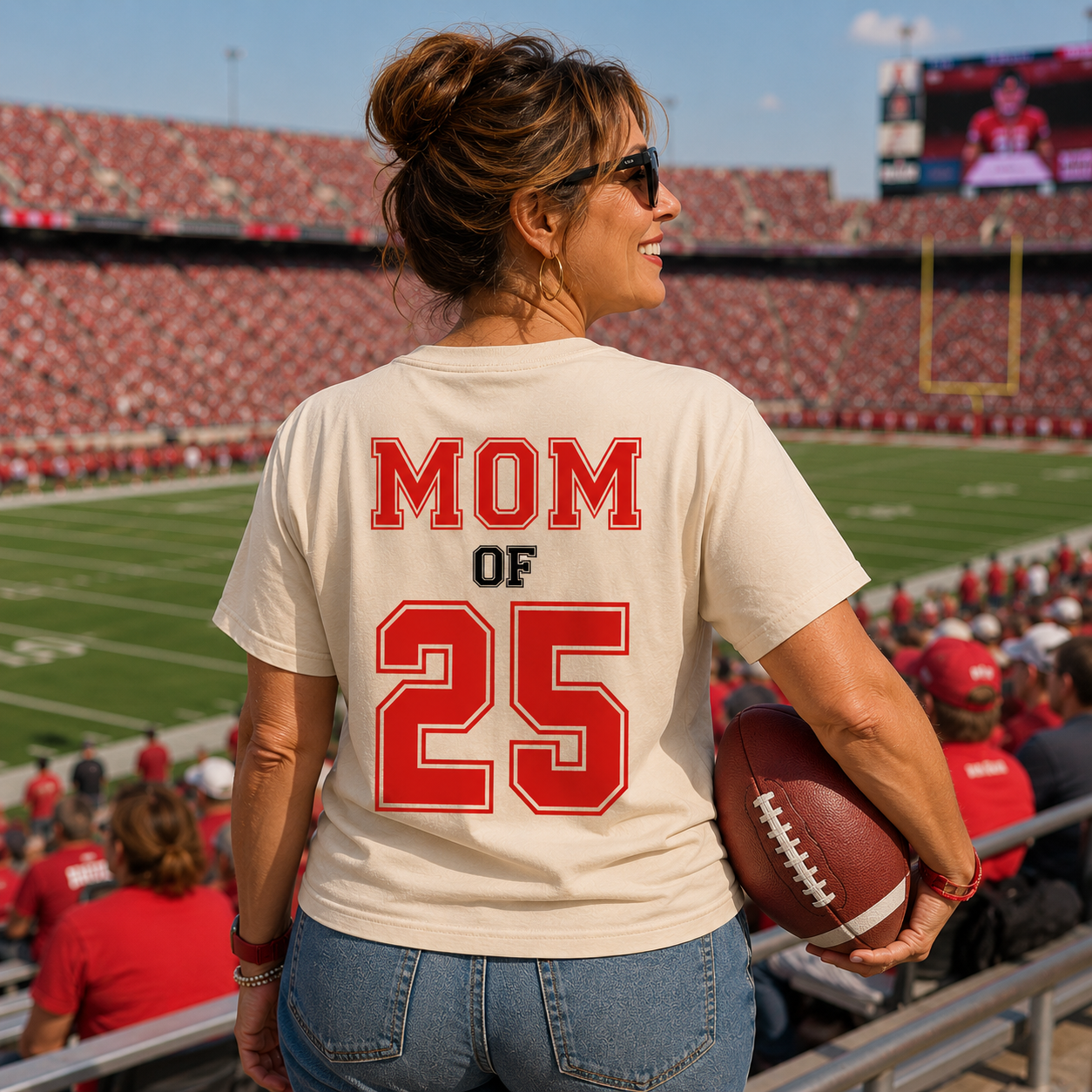 My Heart Is On That Filed Custom Football Mom Shirt L0411 VH01