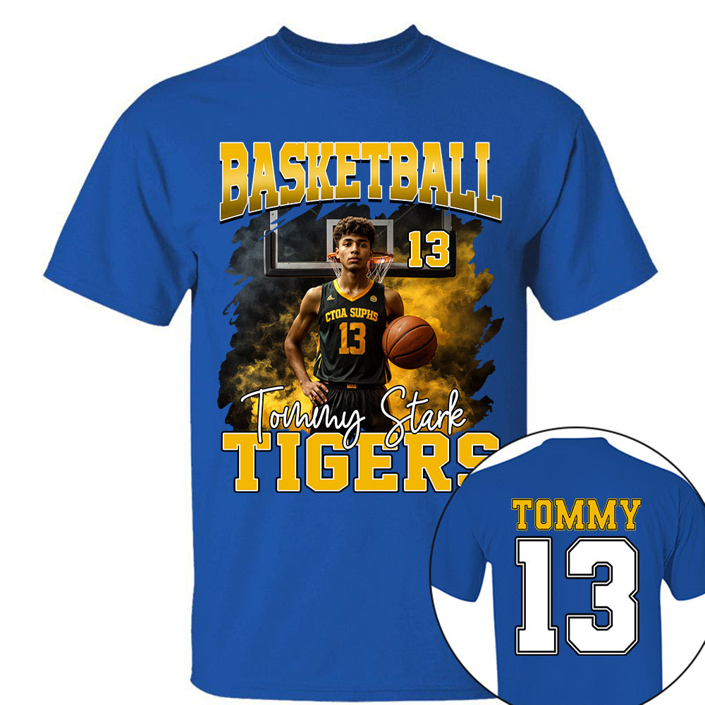 Personalized Basketball Shirt, Custom Photo And Team Name For Basketball Mom Sport Family T1807 Li29