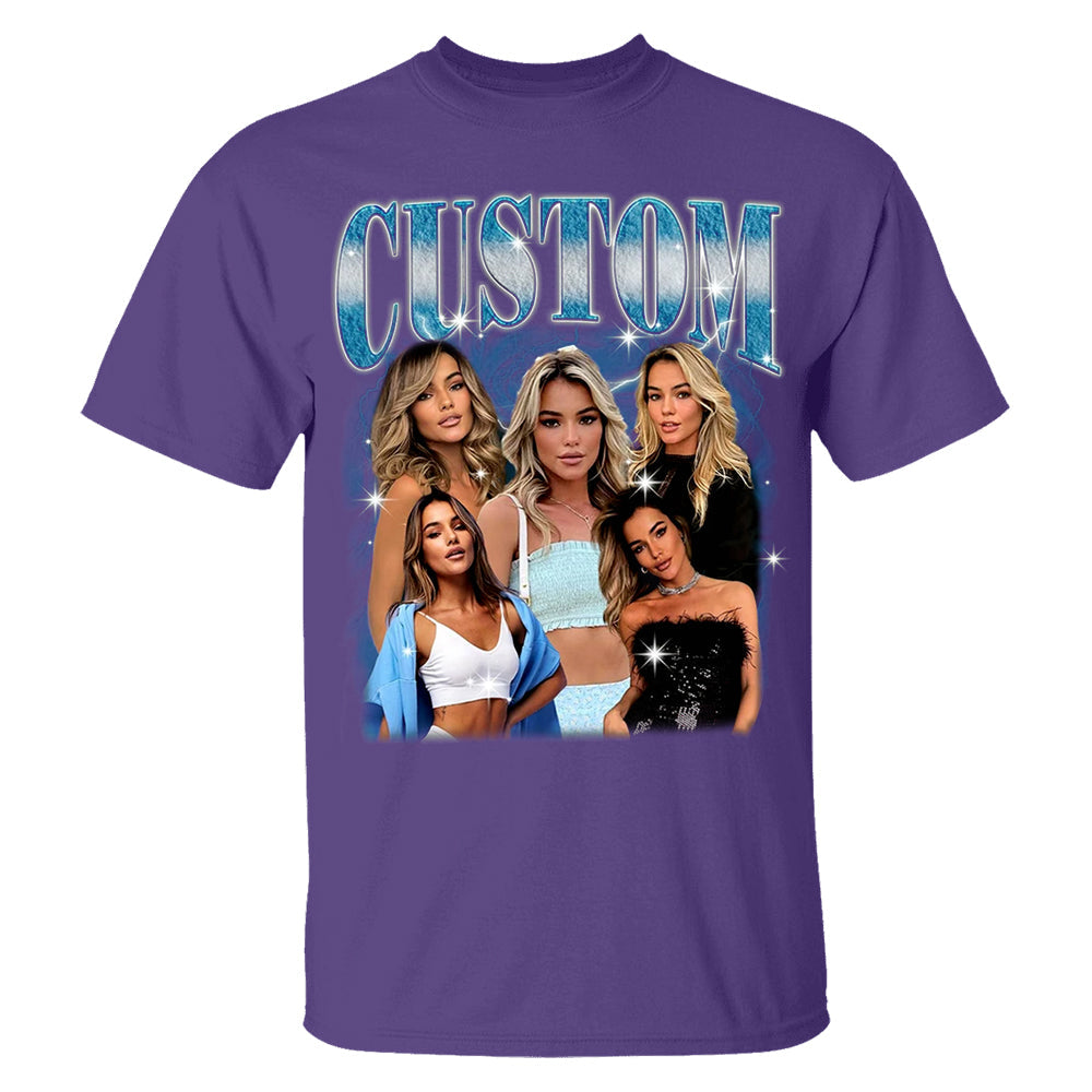 Comfort Colors Bootleg Shirts, Custom Your Own Photos, Shirt With Girlfriend Face, Custom Image Shirt,Custom Photo Vintage Graphic 90s Shirt