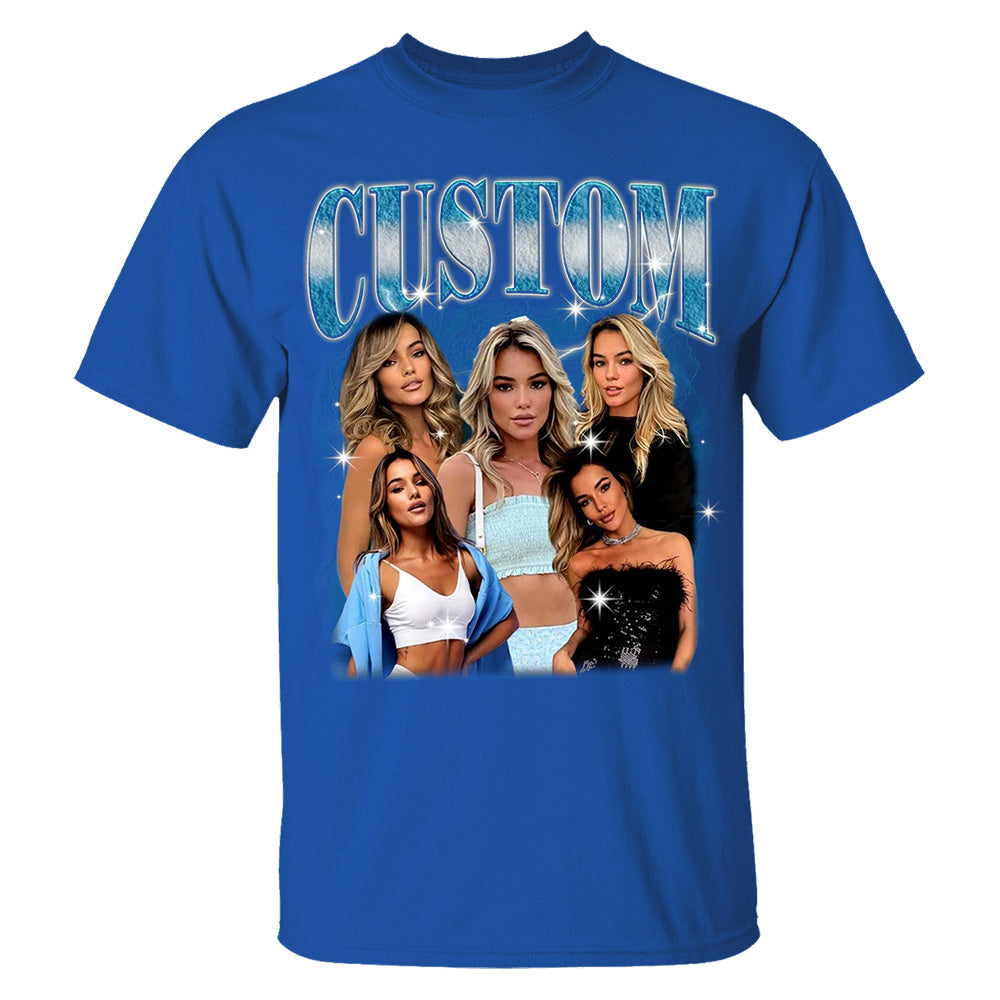 Comfort Colors Bootleg Shirts, Custom Your Own Photos, Shirt With Girlfriend Face, Custom Image Shirt,Custom Photo Vintage Graphic 90s Shirt