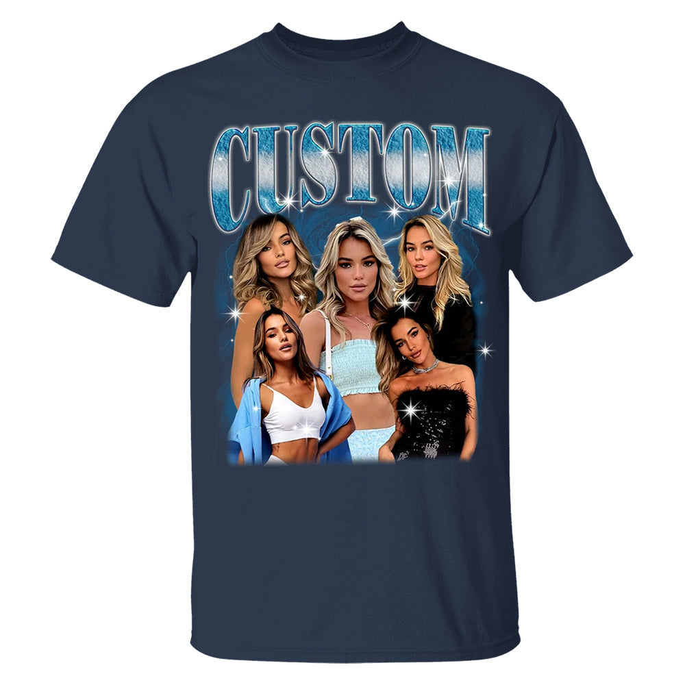 Comfort Colors Bootleg Shirts, Custom Your Own Photos, Shirt With Girlfriend Face, Custom Image Shirt,Custom Photo Vintage Graphic 90s Shirt