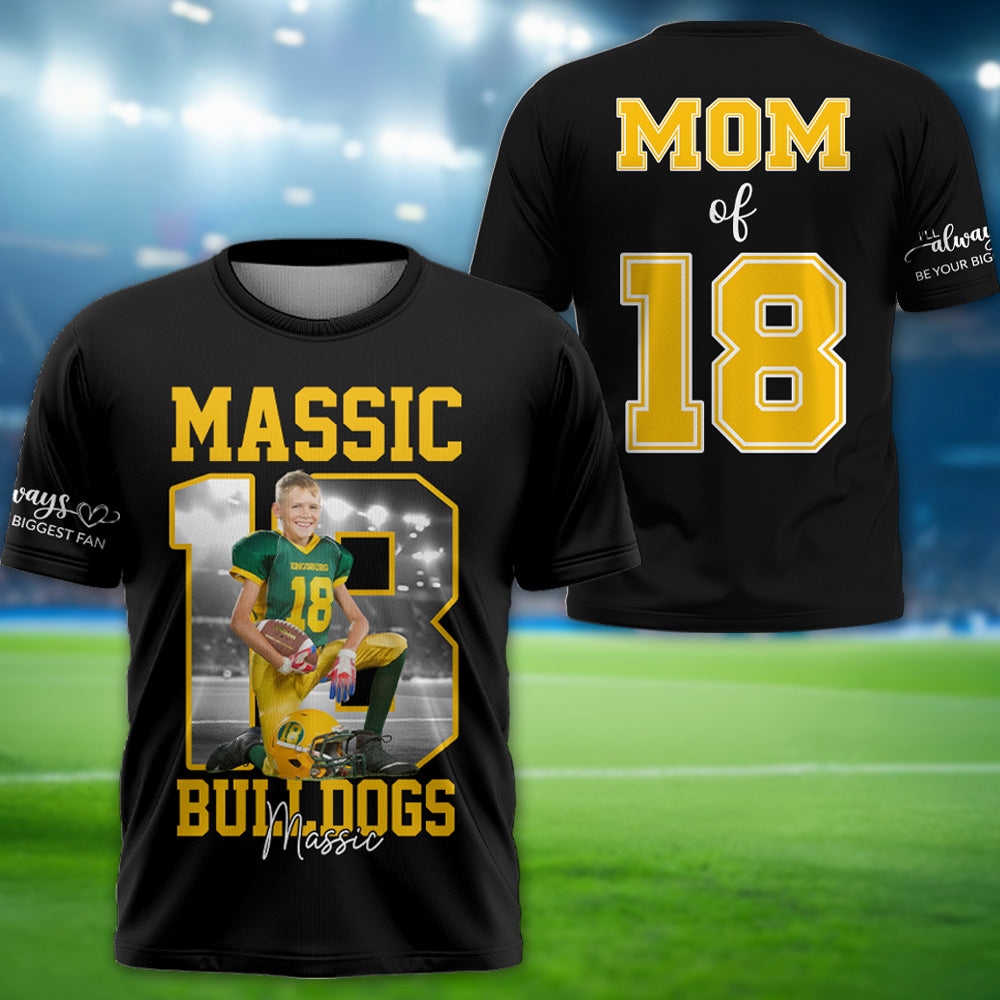 Personalized Football Shirt Custom Your Photo Gift For Football Mom Grandma Sport Family T1807