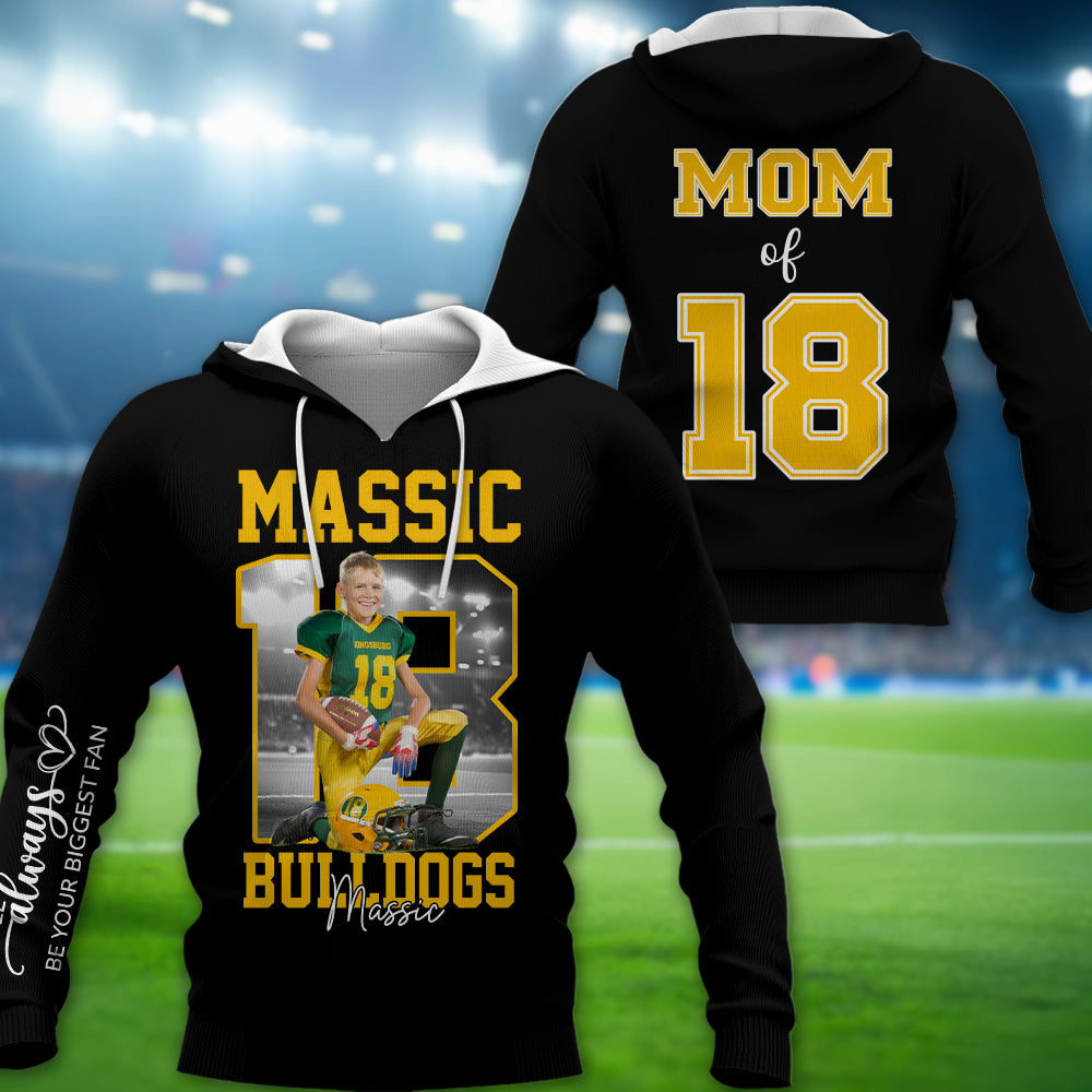 Personalized Football Shirt Custom Your Photo Gift For Football Mom Grandma Sport Family T1807